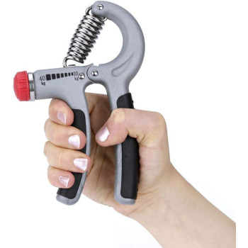 Adjustable Resistance Hand Grip 10-40 Kg, Gray/Black