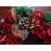 BUY4LESS Christmas Tree Decorations Baubles Party Wedding Ornament Christmas (Design 1, Wreath 40 cm)