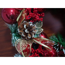 BUY4LESS Christmas Tree Decorations Baubles Party Wedding Ornament Christmas (Design 1, Wreath 40 cm)
