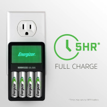 Energizer Energizer Rechargeable Aa And Aaa Battery Charger (Recharge Value) With 4 Aa Nimh Rechargeable Batteries, Black, 50608, Maxi Charger