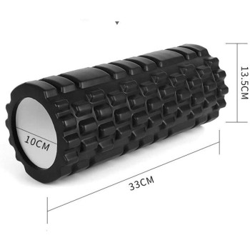 Foam Roller EVA for Yoga Deep Tissue Massage Muscle Stretching Physiotherapy - BLACK