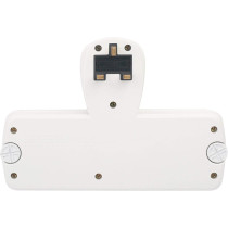 Terminator Terminator 2 Way Universal T Socket With 2Usb, 2.1Ah Individual Switch And Indicator With Fused In White Color-Tma 2T-2Usb