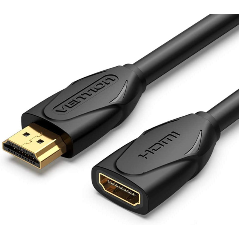 Vention HDMI Extension Cable,Vention High Speed 4K HDMI Extender Cable Male to Female 4K@30Hz Audio Return Compatible with Xbox One S 360, PS4, Apple TV, Blu Ray Player, Wii U etc (Extension, 2 Meter)