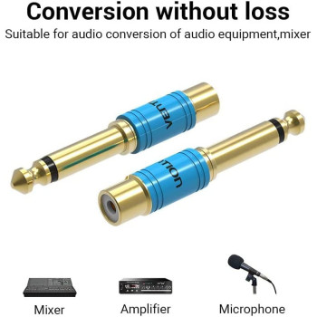 Vention 6.5mm to RCA Female Jack Adapter Stereo Audio for The Microphone, Guitar, Speaker, Amplifier, Mixer, Sound Amplifier, Mixer
