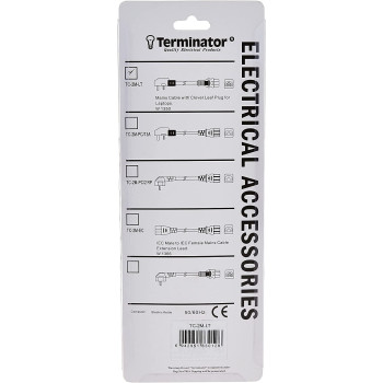 Terminator High Grade Laptop Led Tv Clover Leaf Plug Power Cable 2 Meter 13A Fused Uk Plug