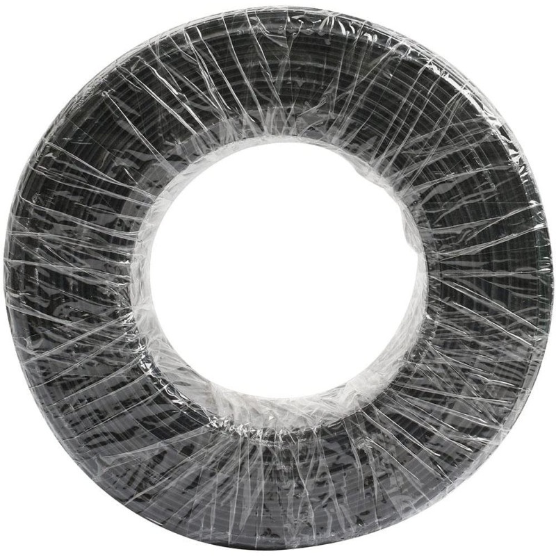 Terminator Telephone cable 4 Core 100 Yards Conductor 7x0.12mm CCA Cable PVC 2.4mm x4.8mm (Black)