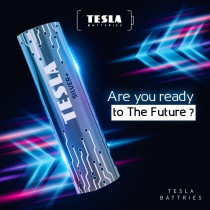 Tesla AA Battery Silver+ Alkaline - Plus Extra Energy Shrink Foil LR6/1.5V Pack of 24