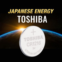 Toshiba CR1216 3V Lithium Coin Cell Battery Pack of 5 batteries Expiry date Nov.2024