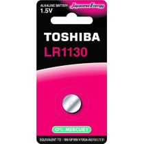 Toshiba LR1130 Alkaline 1.5V Battery LR1130 BP-1C Equivalent to: 189, GP189, V10GA, AG10, L1131