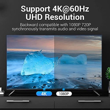 Vention USB C to Display Port Adapter 4K 60Hz, Type C Thunderbolt 3 Male to DP Female Adapter Compatible with MacBook Pro, MacBook Air, iPad Pro, Pixelbook, XPS, Galaxy, and More