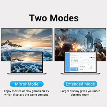 Vention USB C to Display Port Adapter 4K 60Hz, Type C Thunderbolt 3 Male to DP Female Adapter Compatible with MacBook Pro, MacBook Air, iPad Pro, Pixelbook, XPS, Galaxy, and More