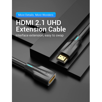 VENTION 8K HDMI Cable, HDMI 2.1 Cable, Ultra High Speed 48Gbps 8K,60Hz 7680P Dolby Vision, Enjoy The HD Vision of The Game, Compatible with PS5,PS4,PS3 (8K HDMI Extension Cable)