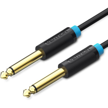 VENTION 6.35mm Guitar Lead, 1/4 inch to 1/4 inch TS Professional Speaker Cable Bass AMP Cord 1/4 Straight to Straight for Electric Guitar, Bass Guitar, Electric Mandolin, Pro Audio, Black