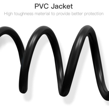 VENTION 6.35mm Guitar Lead, 1/4 inch to 1/4 inch TS Professional Speaker Cable Bass AMP Cord 1/4 Straight to Straight for Electric Guitar, Bass Guitar, Electric Mandolin, Pro Audio, Black