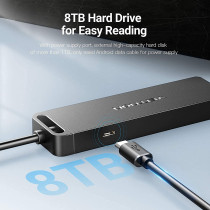 Vention USB Hub, Vention 4-Port USB 3.0 Hub Ultra-Slim Data USB Splitter [Charging Supported] Compatible for MacBook, Laptop, Surface Pro, PC, Flash Drive, Mobile HDD (3FT/1M)