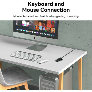 Vention USB Hub, Vention 4-Port USB 3.0 Hub Ultra-Slim Data USB Splitter [Charging Supported] Compatible for MacBook, Laptop, Surface Pro, PC, Flash Drive, Mobile HDD (3FT/1M)