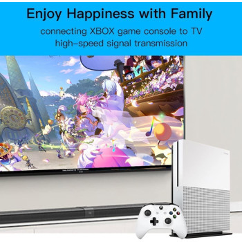 VENTION 4K HDMI Cable, Ultra High Speed Male to Male HDMI 2.0 Cable 18Gbps 4K,60Hz 3D, Video Return UHD 3860p, HD 1080p, Ethernet Compatible for Apple TV, Xbox (Cotton Braided Silver)