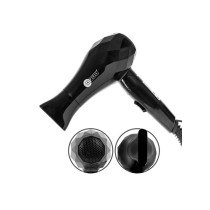 AFRA Japan Hair Dryer, AF-1000HDBK, 2 Speeds, 2 Heat Settings, Easy-To-Use, With Concentrator, Black, Sharp & Stylish Design, Hang-Up Hook for Safe Storage