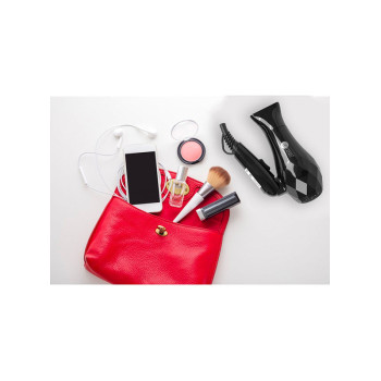 AFRA Japan Hair Dryer, AF-1000HDBK, 2 Speeds, 2 Heat Settings, Easy-To-Use, With Concentrator, Black, Sharp & Stylish Design, Hang-Up Hook for Safe Storage