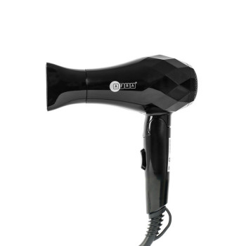 AFRA Japan Hair Dryer, AF-1000HDBK, 2 Speeds, 2 Heat Settings, Easy-To-Use, With Concentrator, Black, Sharp & Stylish Design, Hang-Up Hook for Safe Storage