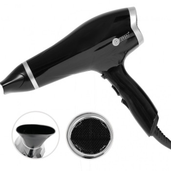 AFRA Japan Hair Dryer, AF-2300HDBK, DC Motor, 2 Speeds, 3 Heat Settings, Cool Shot Function, Concentrator, Removable Filter, Ionic Function.
