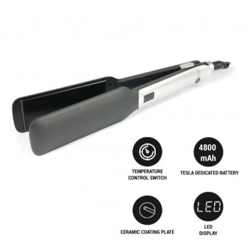 AFRA Japan Hair Straightener, Ceramic Coat Plates, LED & LCD Display, Multiple Temperature Settings, Fast Heating, Automatic Cut-Off, Less Static.