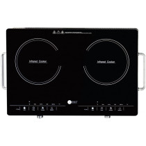 Afra AF-3000ICBK Japan Infrared Cooktop (Double), 3000W, LED Display, Child Lock, Crystal Plate, Stainless Steel Body, G-Mark, ESMA, RoHS, And CB Certified, 2 Years Warranty.
