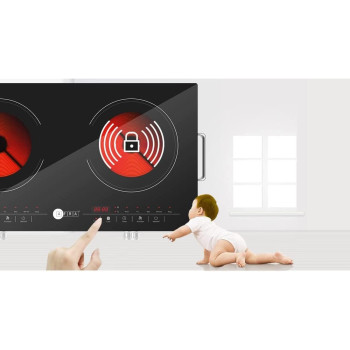 Afra AF-3000ICBK Japan Infrared Cooktop (Double), 3000W, LED Display, Child Lock, Crystal Plate, Stainless Steel Body, G-Mark, ESMA, RoHS, And CB Certified, 2 Years Warranty.