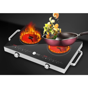 Afra AF-3000ICBK Japan Infrared Cooktop (Double), 3000W, LED Display, Child Lock, Crystal Plate, Stainless Steel Body, G-Mark, ESMA, RoHS, And CB Certified, 2 Years Warranty.