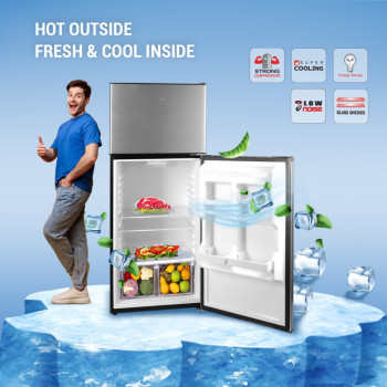 AFRA Japan Refrigerator, Double Door, Vertical, 283L, No Frost, Reversible Doors, Adjustable Legs, Electronic Control, Child Lock, G-MARK, ESMA, ROHS, 2 years Warranty