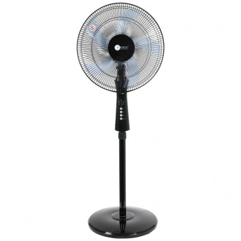 AFRA Japan Electric Stand Fan, AF-1660BKR, 60W, Adjustable Height, 5 Blades, Includes Remote Control, Black, G-Mark, ESMA, RoHS, And CB Certified, 2 Years Warranty