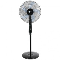 AFRA Japan Electric Stand Fan, AF-1660BKR, 60W, Adjustable Height, 5 Blades, Includes Remote Control, Black, G-Mark, ESMA, RoHS, And CB Certified, 2 Years Warranty