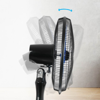 AFRA Japan Electric Stand Fan, AF-1660BKR, 60W, Adjustable Height, 5 Blades, Includes Remote Control, Black, G-Mark, ESMA, RoHS, And CB Certified, 2 Years Warranty
