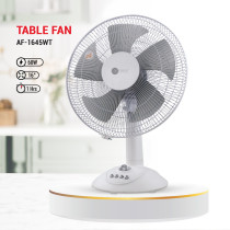 AFRA Japan AF-1645WT Electric Table Fan, 45W, White, G-Mark, ESMA, RoHS, And CB Certified, 2 Years Warranty