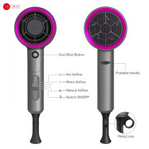 AFRA Japan Hair Dryer, AF-1400HDPG, 1400W, DC Motor, Cool Shot Function, Concentrator, Ionic Function, Multiple Temperature Settings