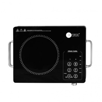 Afra Japan Infrared Cooktop (Single), 2000W, LED Display, Hot Pot Settings, Child Lock, Crystal Plate, Stainless Steel Body, G-Mark, ESMA, RoHS, And CB Certified, 2 Years Warranty.