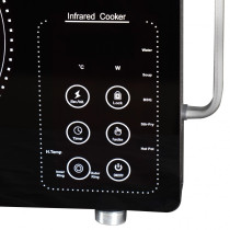 Afra Japan Infrared Cooktop (Single), 2000W, LED Display, Hot Pot Settings, Child Lock, Crystal Plate, Stainless Steel Body, G-Mark, ESMA, RoHS, And CB Certified, 2 Years Warranty.