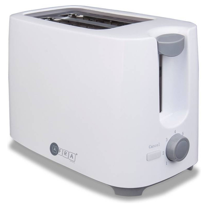 AFRA Japan Electric Breakfast Toaster, 700W, 2 Slots, Removable Crumb Tray, Plastic Body, White Finish, G-Mark, ESMA, RoHS, CB, 2 years warranty