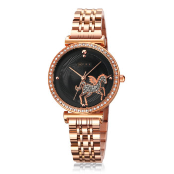 AFRA Keren Lady's Watch, Rose Gold Metal Alloy Case, Rose Gold Bracelet Strap, Water Resistant 30m - AF21003