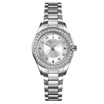 AFRA Celeste Lady's Watch, Silver Metal Alloy Case, Silver Dial, Silver Bracelet Strap, Water Resistant 30m