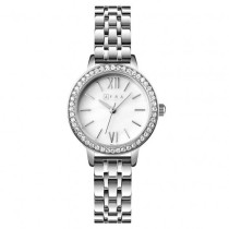 AFRA Ornate Lady's Watch, Silver Metal Alloy Case, Silver Bracelet Strap, Water Resistant 30m