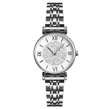 AFRA Esme Lady's Watch, Silver Metal Alloy Case, White Dial, Silver Bracelet Strap, Water Resistant 30m