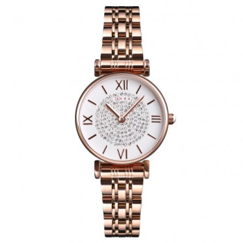 AFRA Esme Lady's Watch, Gold Metal Alloy Case, White Dial, Gold Bracelet Strap, Water Resistant 30m