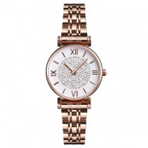 AFRA Esme Lady's Watch, Gold Metal Alloy Case, White Dial, Gold Bracelet Strap, Water Resistant 30m
