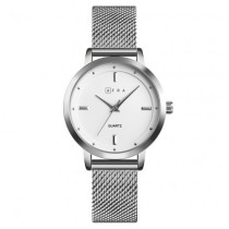 AFRA Avril Lady's Watch, Silver Metal Alloy Case and Metal Mesh Bracelet Strap, White Dial, Water Resistant 30m