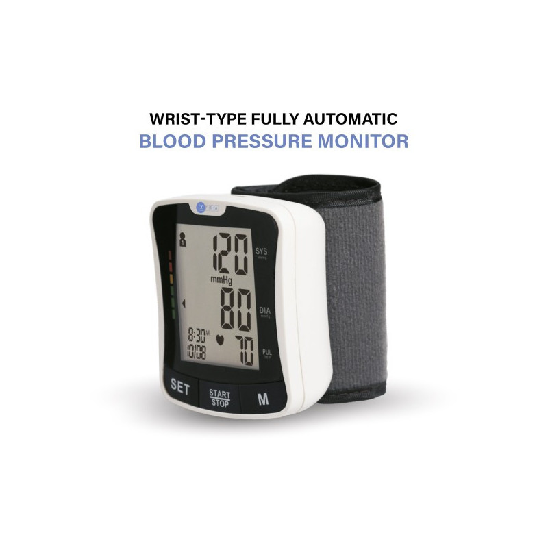 AFRA Japan Digital Blood Pressure Monitor, AF-202BPMW, White, Wrist Type, Large, 2 Year Warranty
