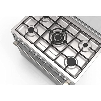 AFRA Japan 90X60cm Free Standing Gas Oven, Stainless Steel, 5 Gas Burners, Mechanical Timer, Large Capacity Oven With Double Burners, G-MARK, ESMA, ROHS, and CB Certified, 2 years warranty.