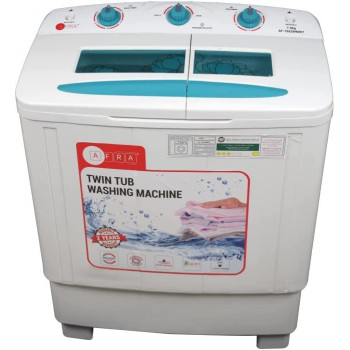 AFRA Japan Washing Machine-Top Load, 360W, 7.5 Kg, Twin Tub, Semi-Automatic, Freestanding, Compact Design, Durable Plastic Housing, Washing G-MARK, ESMA, ROHS, and CB Certified, 2 years Warranty