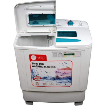 AFRA Japan Washing Machine-Top Load, 360W, 7.5 Kg, Twin Tub, Semi-Automatic, Freestanding, Compact Design, Durable Plastic Housing, Washing G-MARK, ESMA, ROHS, and CB Certified, 2 years Warranty