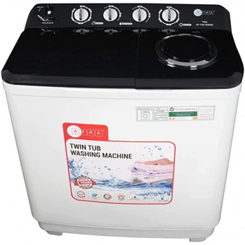 AFRA Japan Washing Machine-Top Load, 450W, 10 Kg, Twin Tub, Semi-Automatic, Freestanding, Deurable Plastic Housing, Washing G-MARK, ESMA, ROHS, and CB Certified, 2 years Warranty